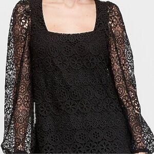 Crocheted Mixed Lace Babydoll dress XS